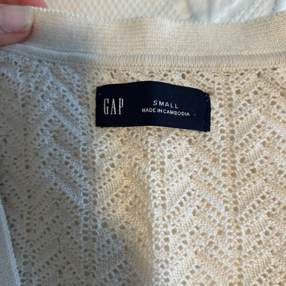 Gap Pointelle Cotton Cardigan (Size S) - Picture 4 of 6